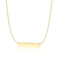 14k Yellow Gold Smooth Flat Horizontal Bar Style Necklace RCJ