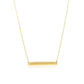 14k Yellow Gold Smooth Flat Horizontal Bar Style Necklace RCJ