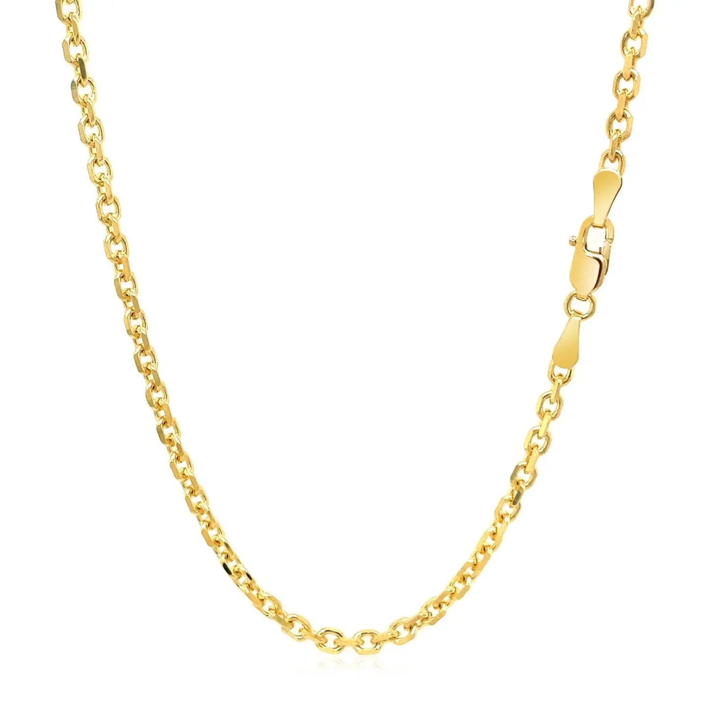 18k Yellow Gold Diamond Cut Cable Link Chain (2.60 mm) RCJ