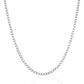 Rhodium Plated Sterling Silver Curb Style Chain (3.00 mm) RCJ