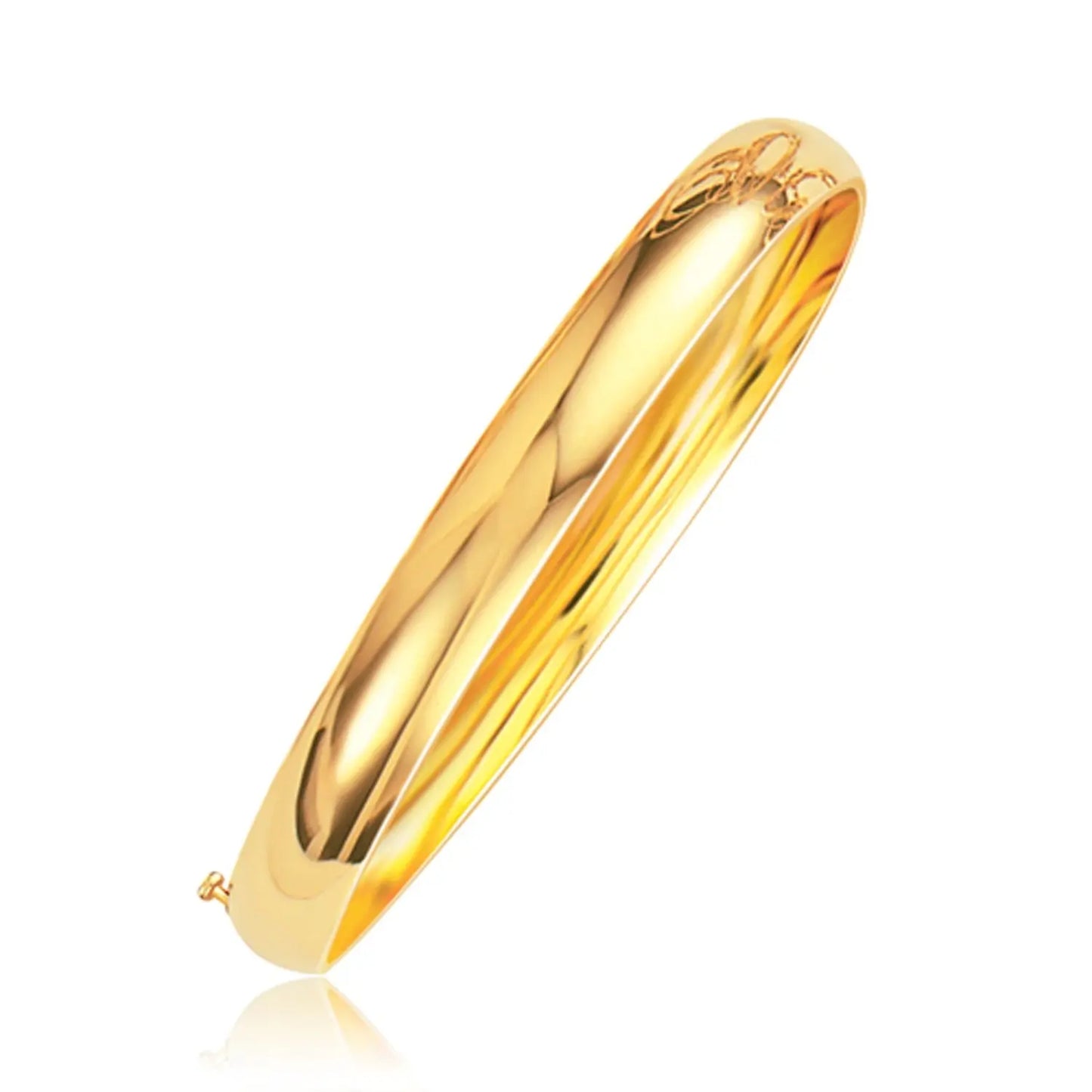 Classic Bangle in 14k Yellow Gold (8.00 mm) RCJ