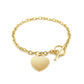 Toggle Bracelet with Heart Charm in 14k Yellow Gold (4.80 mm) RCJ