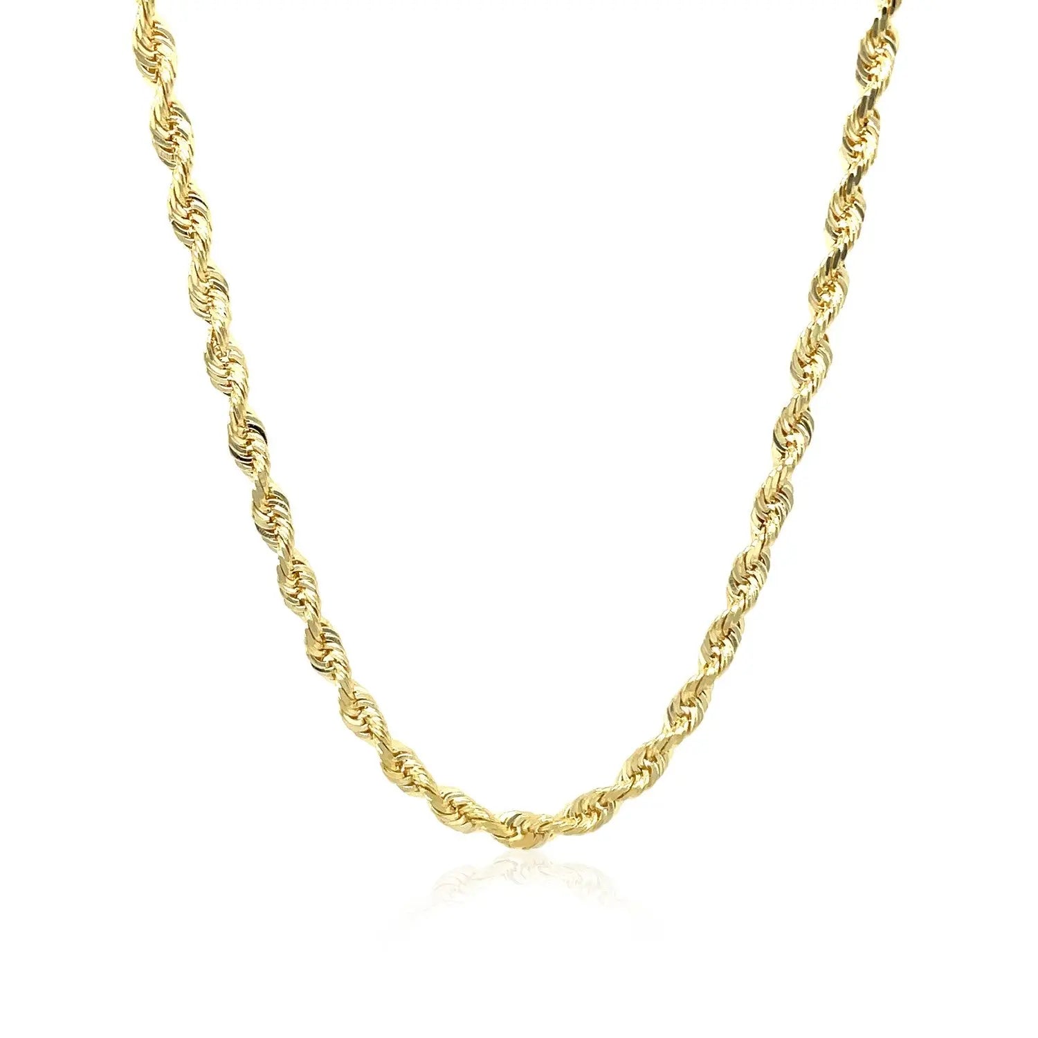 10k Yellow Gold Solid Diamond Cut Rope Chain (3.00 mm)Monde Trend