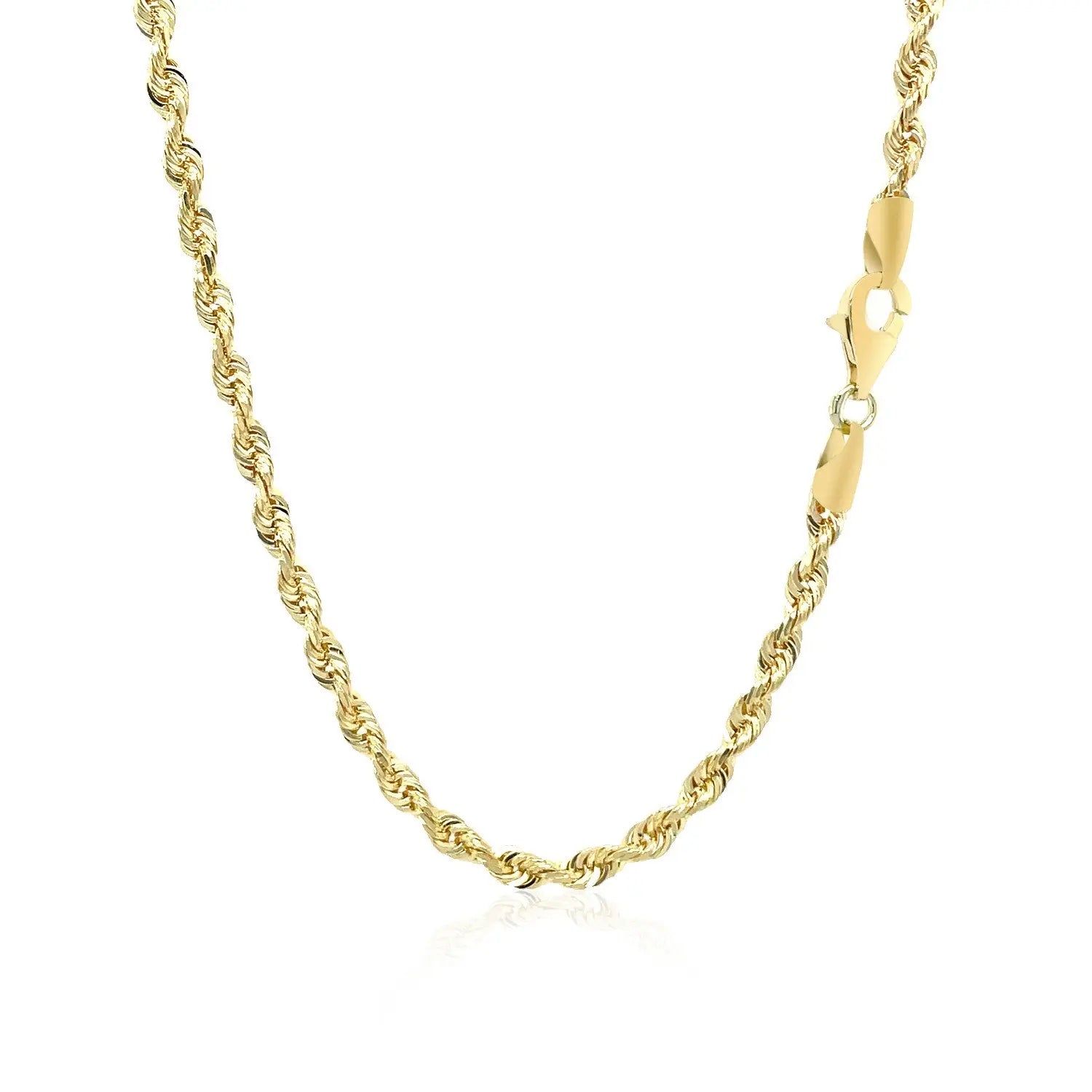 10k Yellow Gold Solid Diamond Cut Rope Chain (3.00 mm)Monde Trend