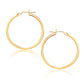 14k Yellow Gold Polished Hoop Earrings (1.5x25mm) RCJ