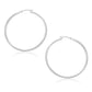 14k White Gold Polished Hoop Earrings (1.5x30mm) RCJ