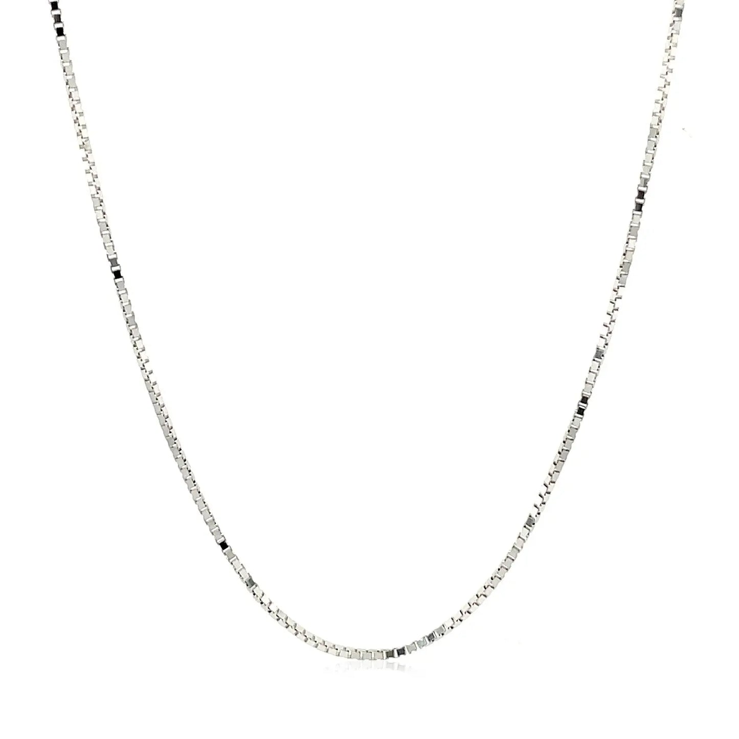 10k White Gold Adjustable Box Chain (0.85 mm)Monde Trend