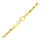 14k Yellow Gold Solid Diamond Cut Rope Bracelet (4.00 mm) RCJ