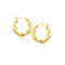 14k Yellow Gold Hoop Earrings (3x15mm) RCJ