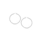 14k White Gold Polished Hoop Earrings (3x15mm) RCJ