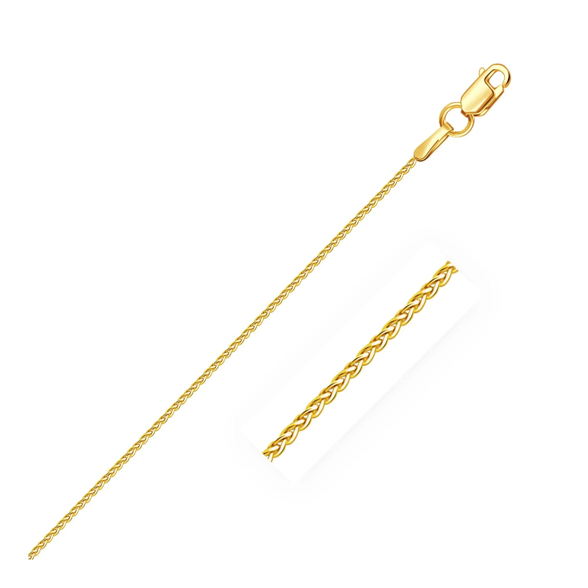 10k Yellow Gold Wheat Chain 1.0mm (1.00 mm)Monde Trend