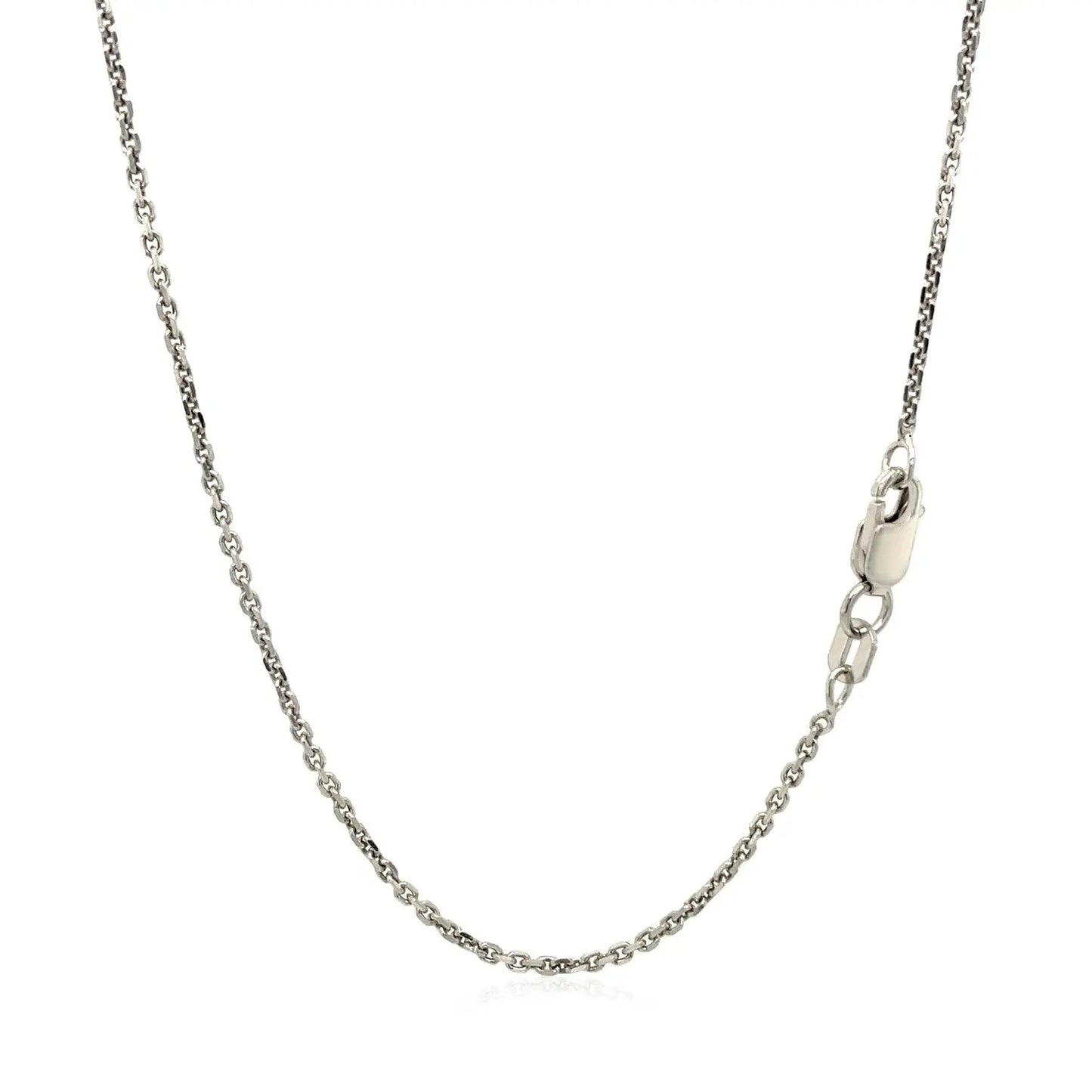 Sterling Silver Rhodium Plated Cable Chain (1.40 mm) RCJ