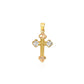 14k Tri Color Gold Cross PendantMonde Trend