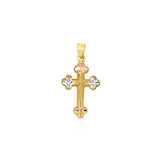 14k Tri Color Gold Cross PendantMonde Trend