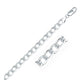 Rhodium Plated Sterling Silver Curb Style Chain (7.90 mm) RCJ