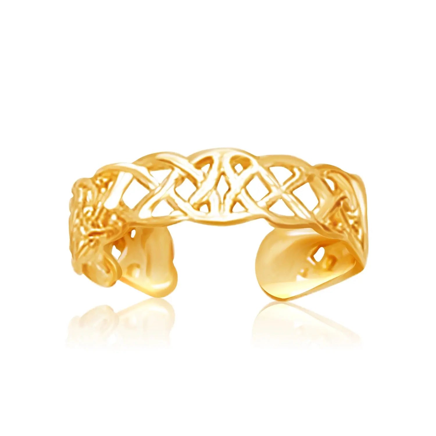 14k Yellow Gold Toe Ring in a Celtic Knot Style RCJ