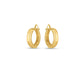 14k Yellow Gold Textured Huggie Hoops(3x10mm) RCJ