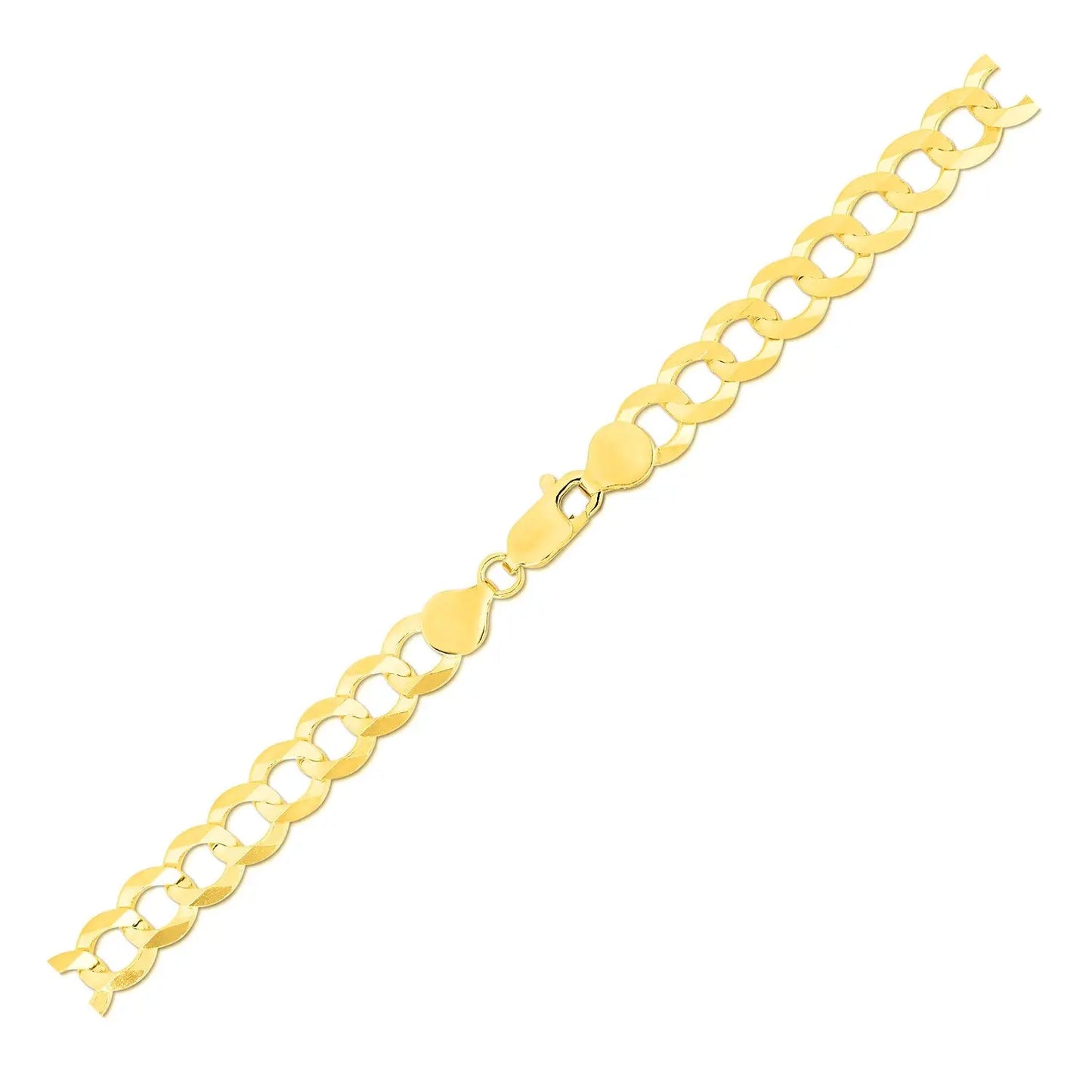 14k Yellow Gold Solid Curb Bracelet (7.00 mm) RCJ