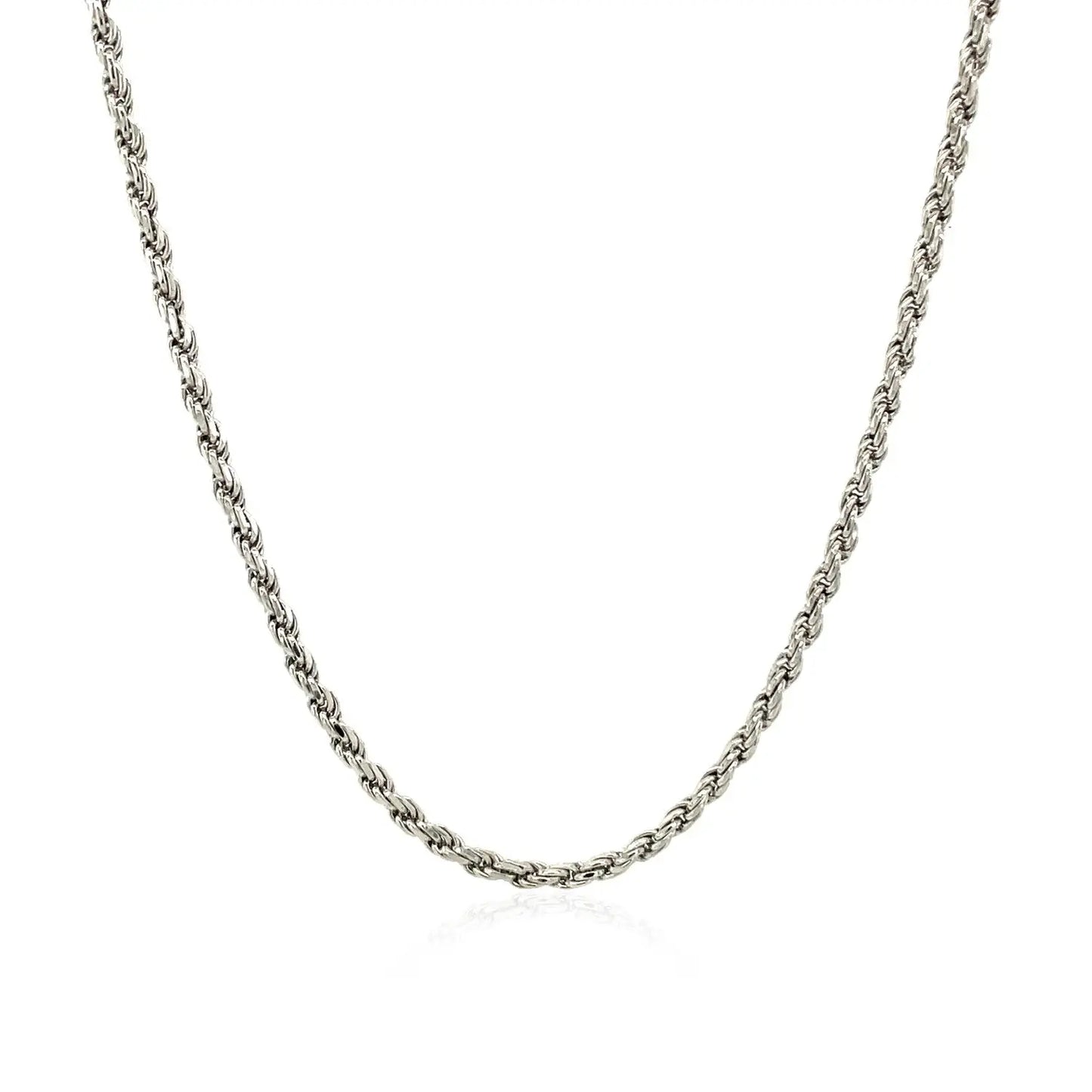 Sterling Silver 1.8mm Diamond Cut Rope Style Chain RCJ