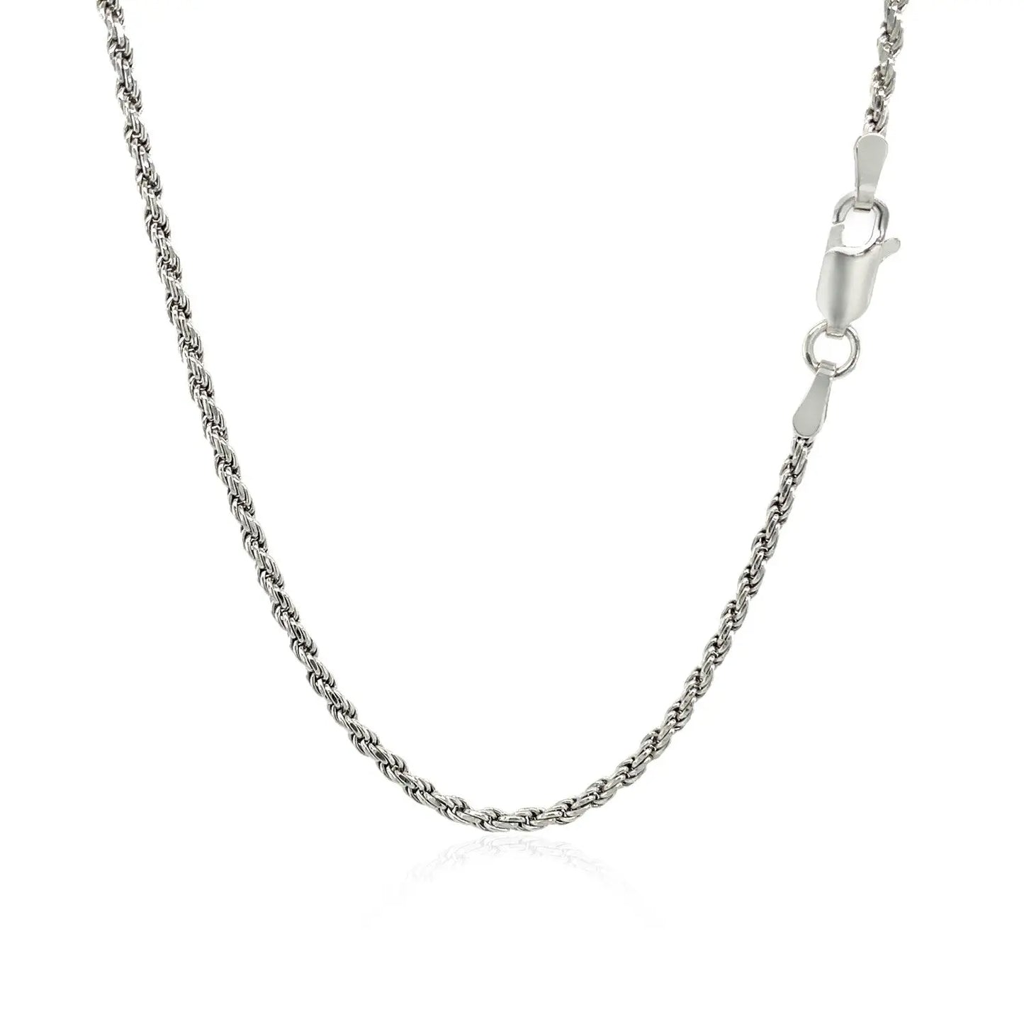 Sterling Silver 1.8mm Diamond Cut Rope Style Chain RCJ