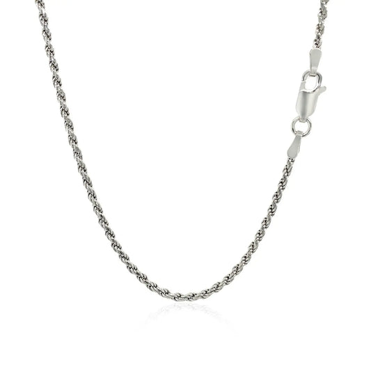 Sterling Silver 1.8mm Diamond Cut Rope Style Chain RCJ