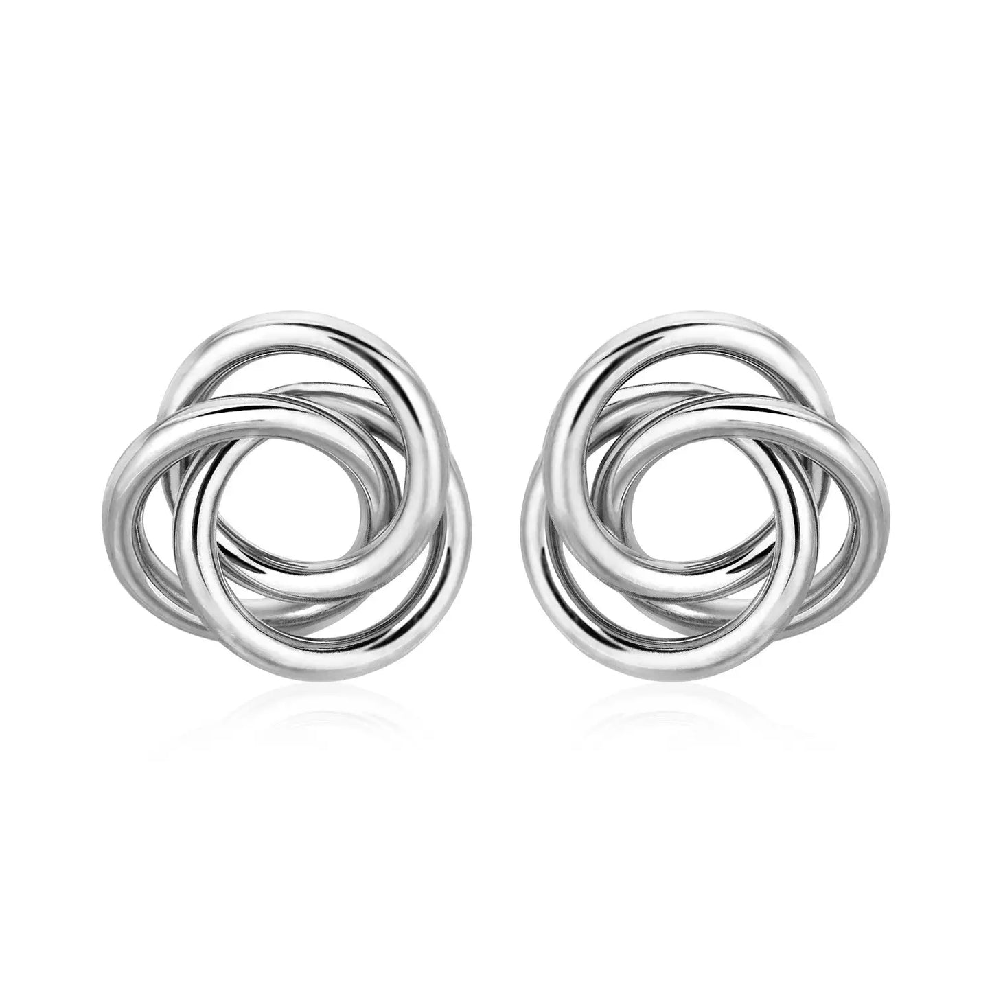 Polished Open Love Knot Earrings in Sterling Silver RCJ