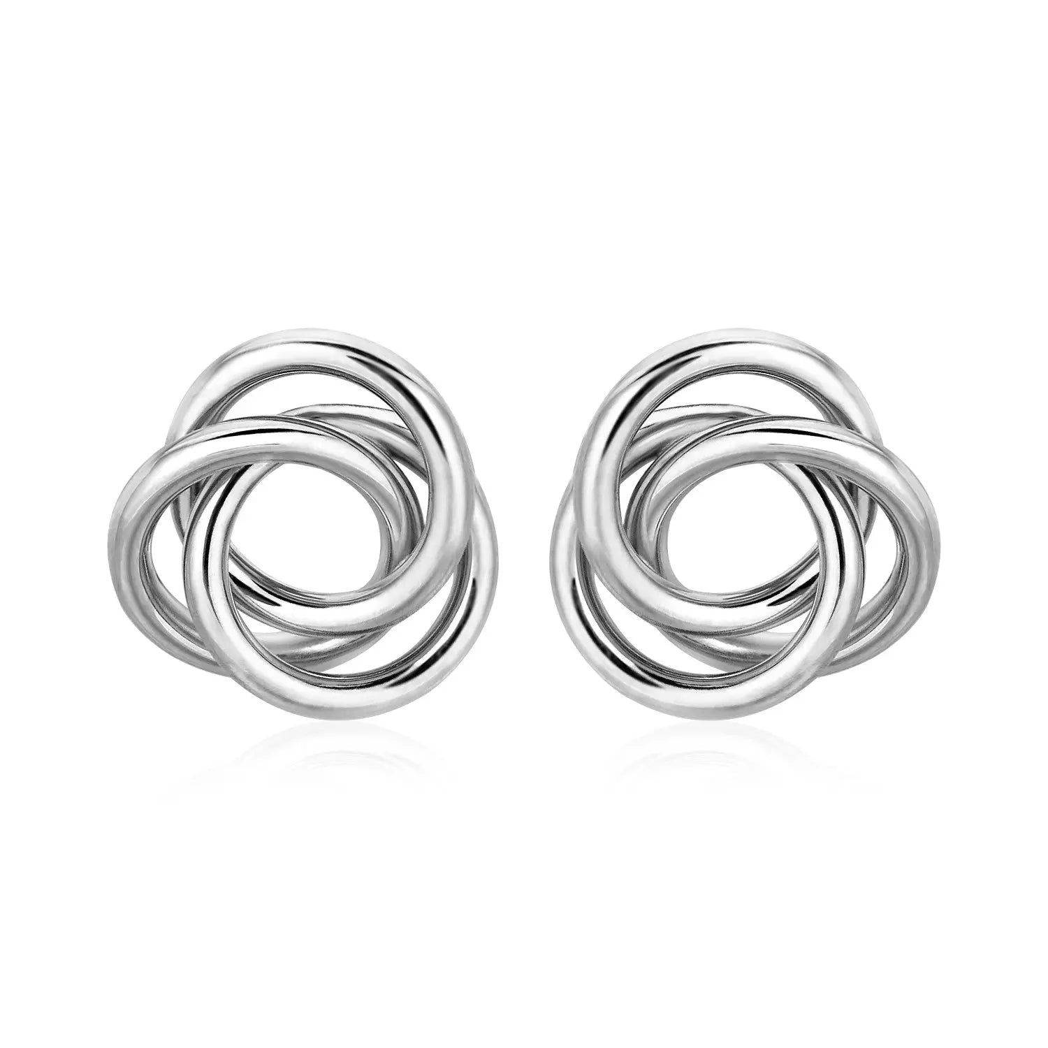 Polished Open Love Knot Earrings in Sterling Silver RCJ