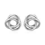 Polished Open Love Knot Earrings in Sterling Silver RCJ