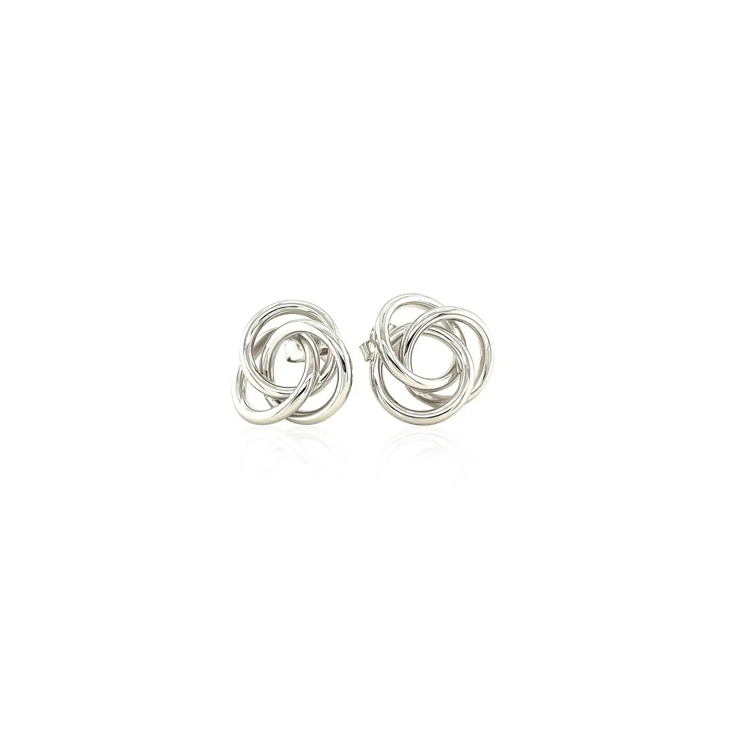 Polished Open Love Knot Earrings in Sterling Silver RCJ