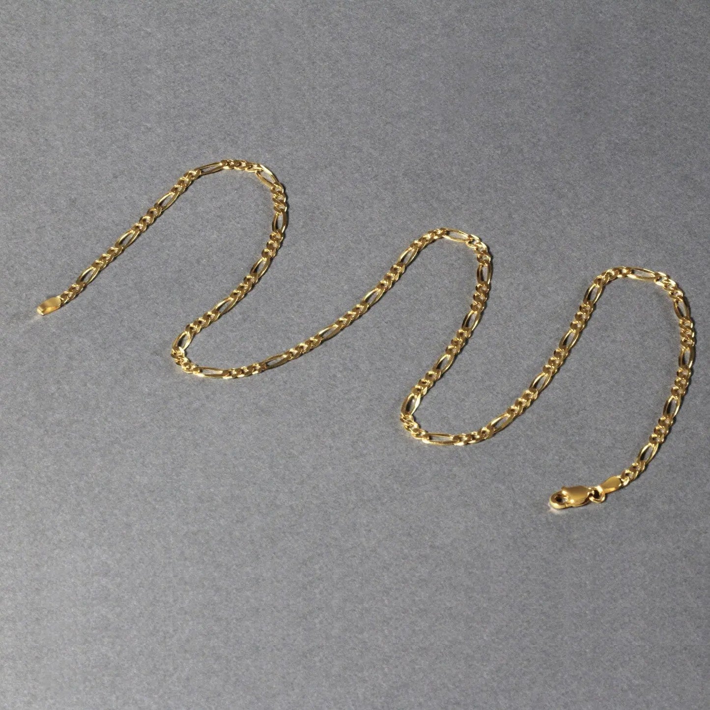 10k Yellow Gold Solid Figaro Chain (2.60 mm)Monde Trend