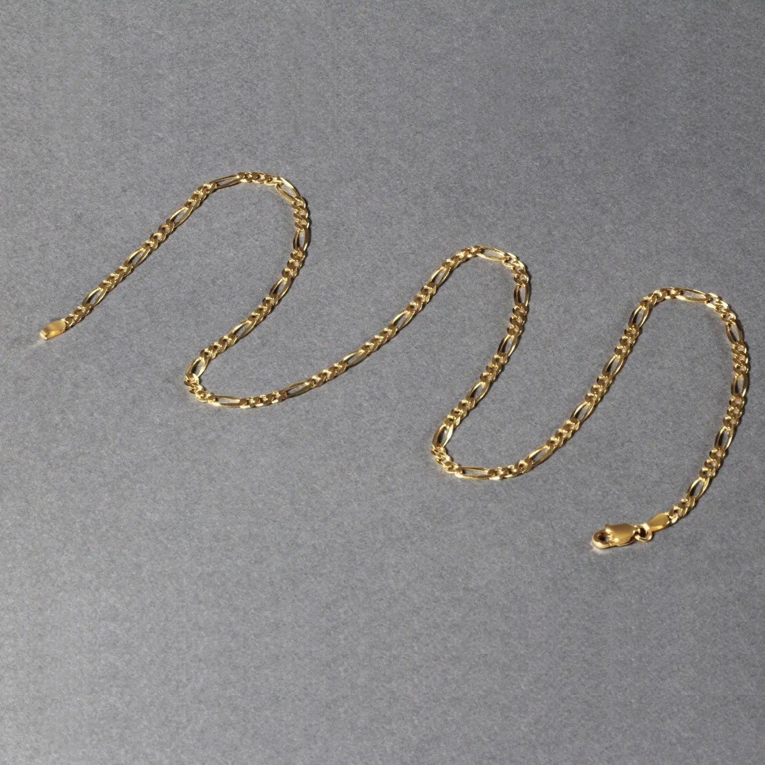 10k Yellow Gold Solid Figaro Chain (2.60 mm)Monde Trend