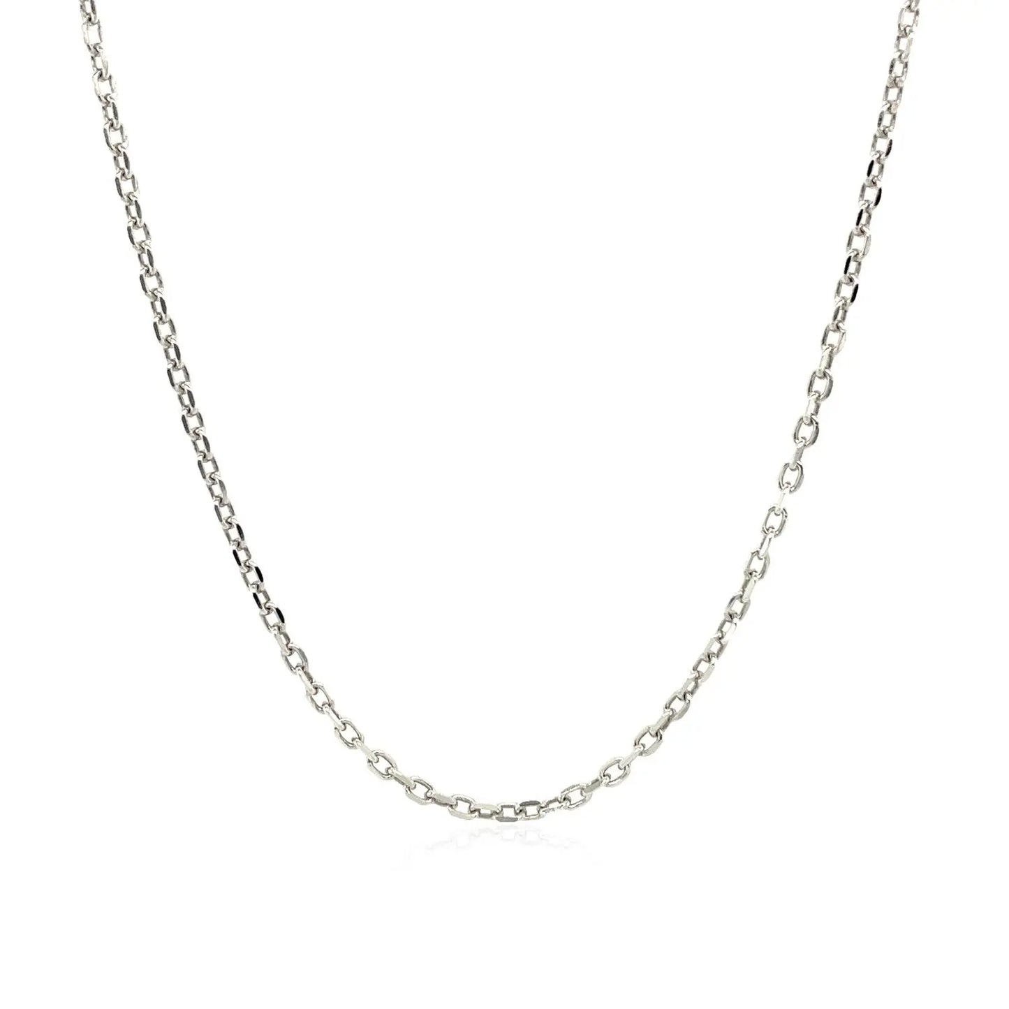 Sterling Silver Rhodium Plated Cable Chain (1.50 mm) RCJ