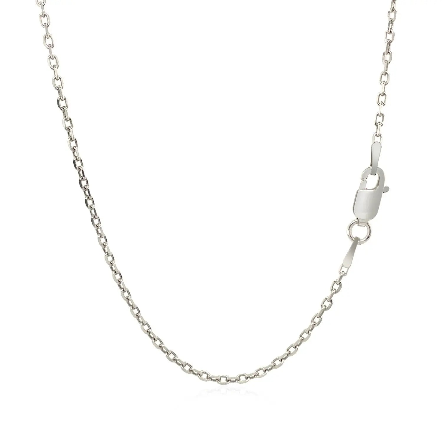 Sterling Silver Rhodium Plated Cable Chain (1.50 mm) RCJ