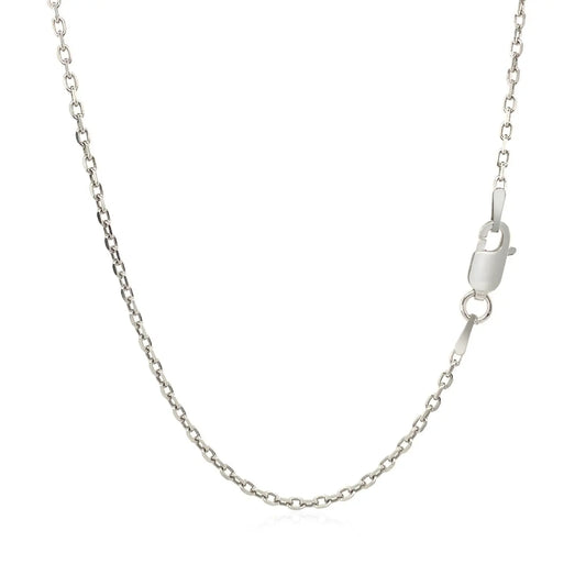 Sterling Silver Rhodium Plated Cable Chain (1.50 mm) RCJ