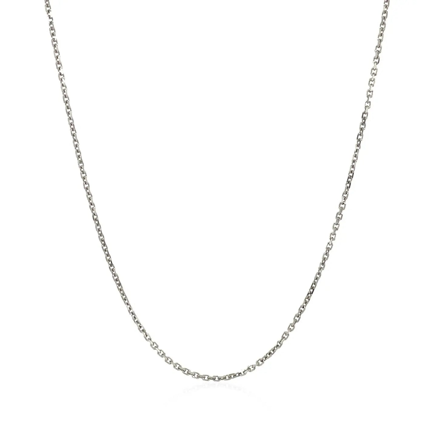 18k White Gold Cable Chain (1.10 mm) RCJ