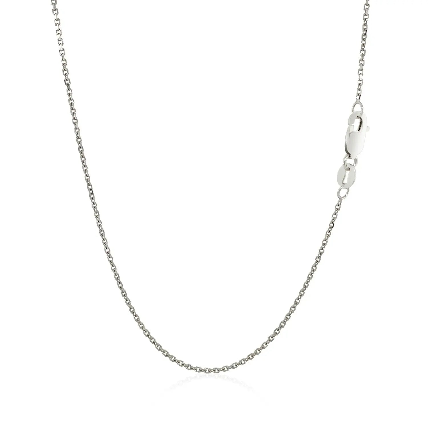 18k White Gold Cable Chain (1.10 mm) RCJ