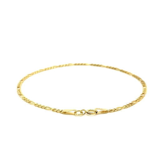 14k Yellow Gold Figaro Bracelet (1.90 mm) RCJ