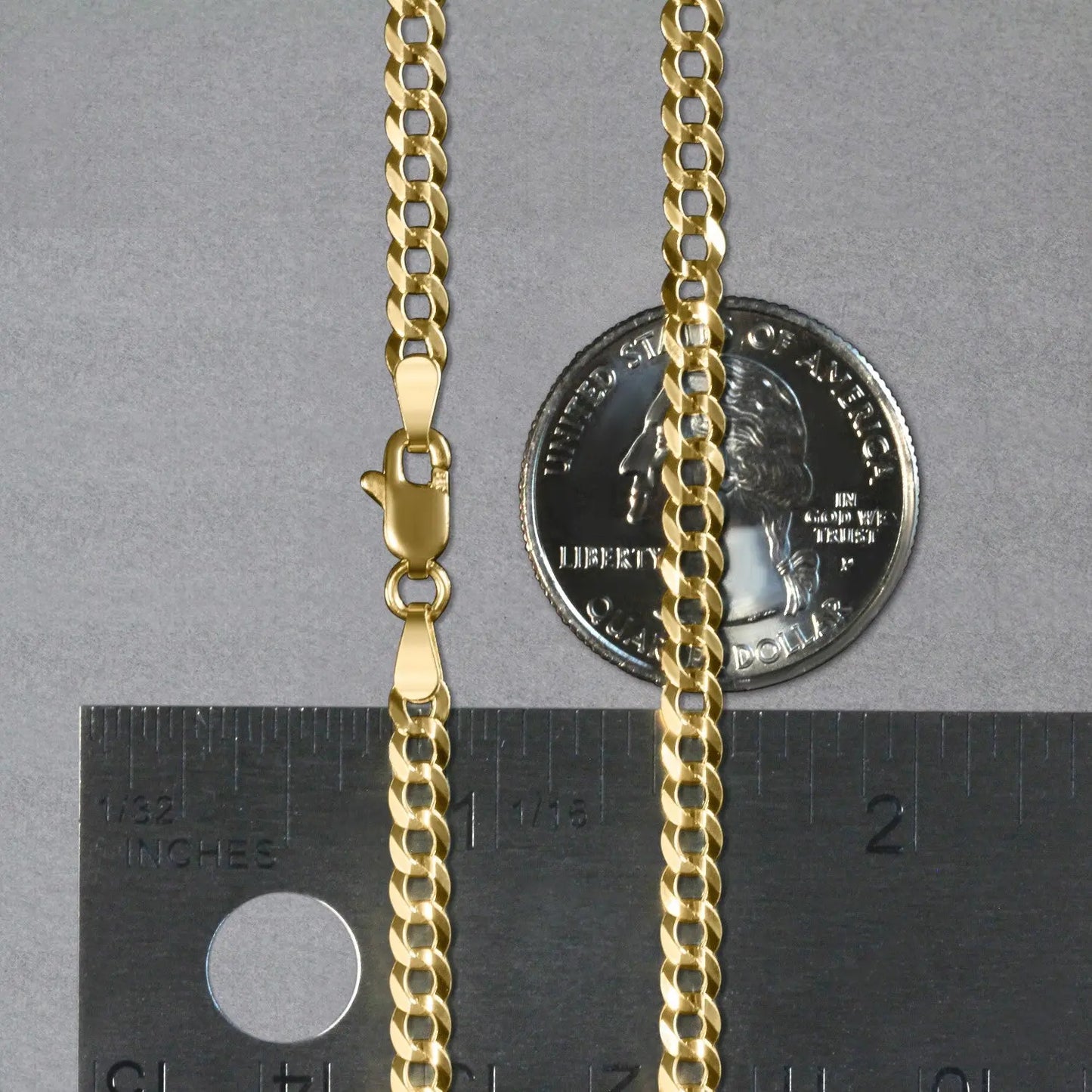 10k Yellow Gold Curb Chain (3.60 mm)Monde Trend