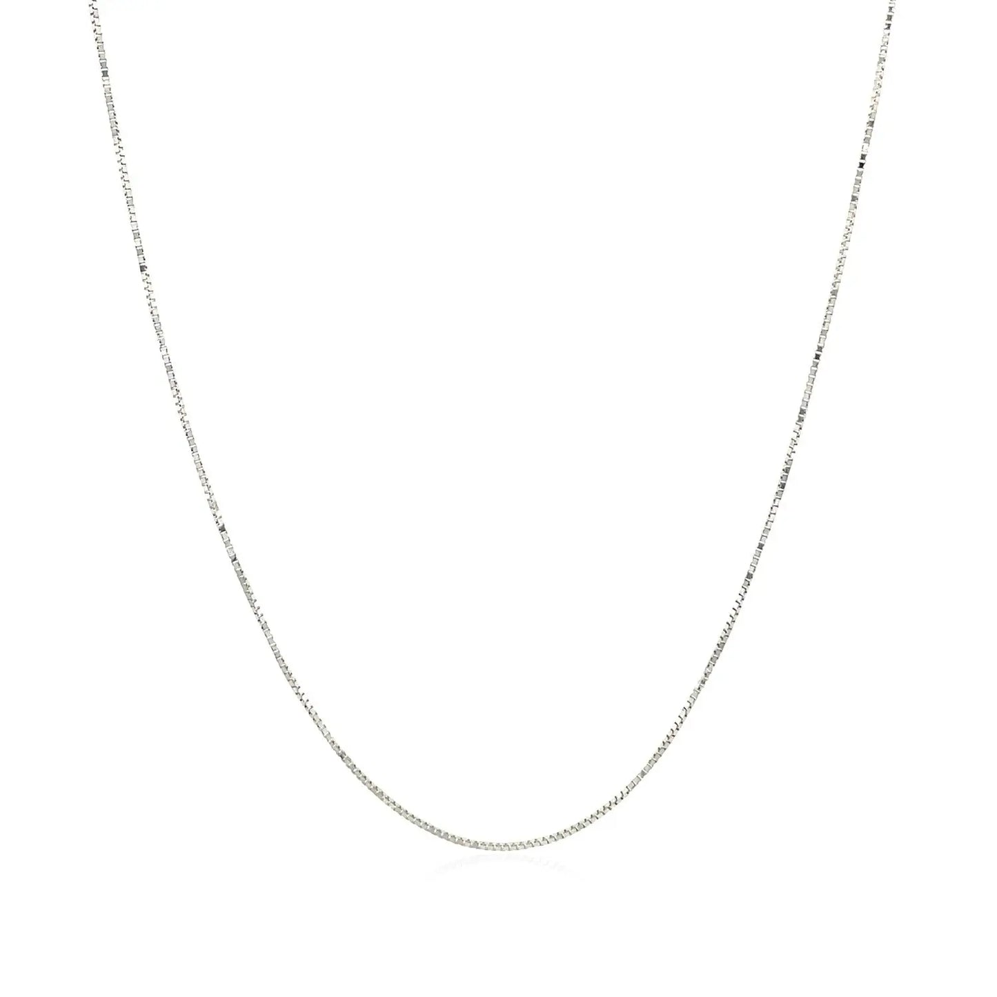 10k White Gold Classic Box Chain (0.45 mm)Monde Trend