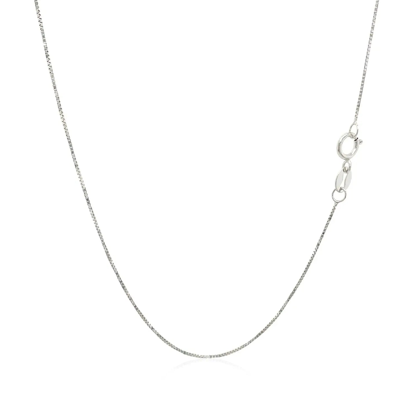 10k White Gold Classic Box Chain (0.45 mm)Monde Trend