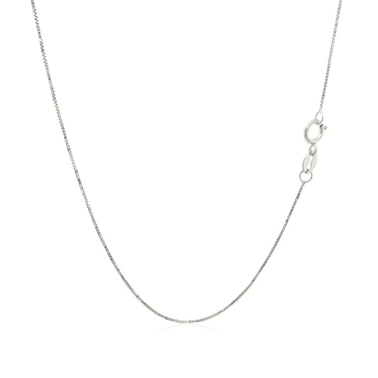 10k White Gold Classic Box Chain (0.45 mm)Monde Trend