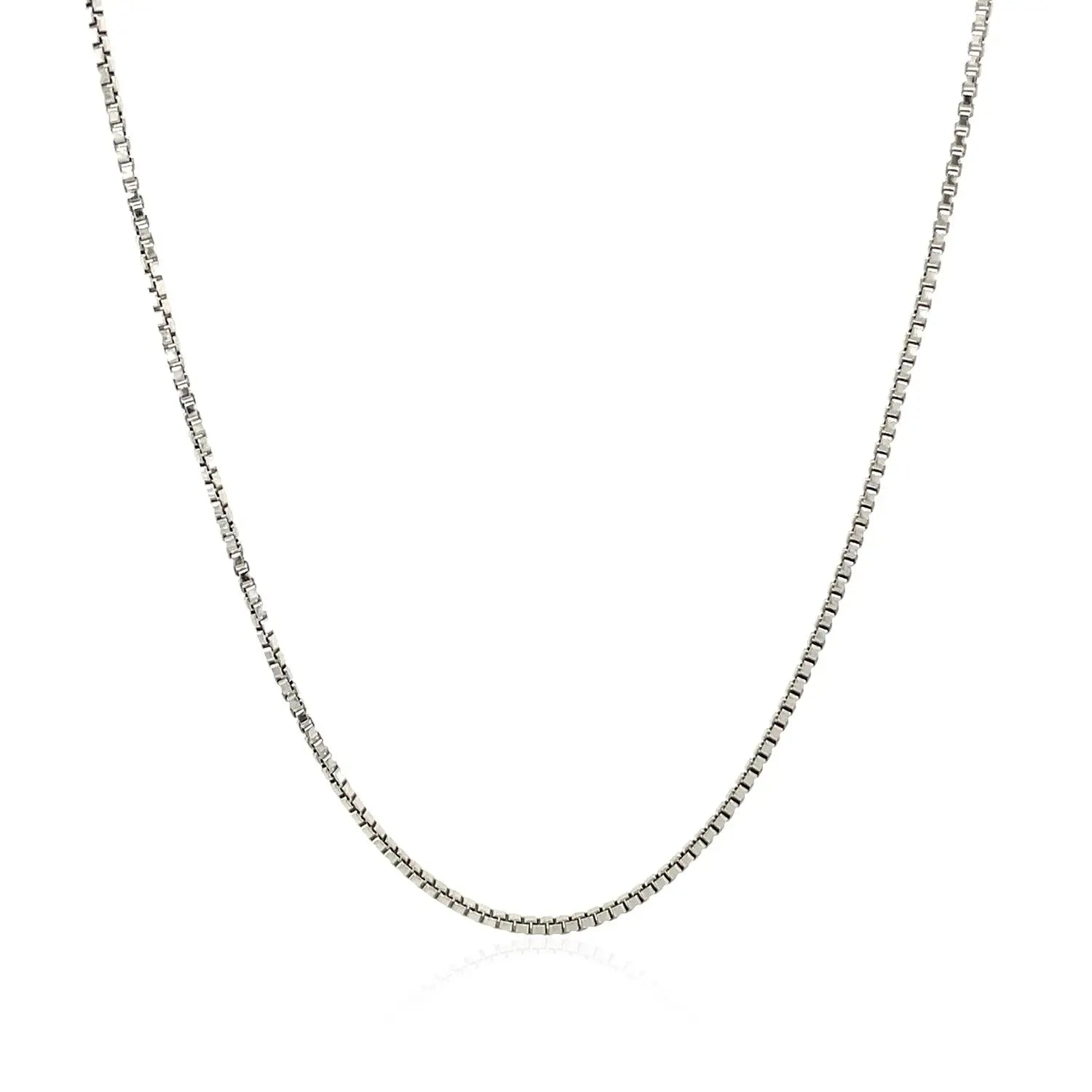 Sterling Silver Rhodium Plated Box Chain (1.10 mm) RCJ