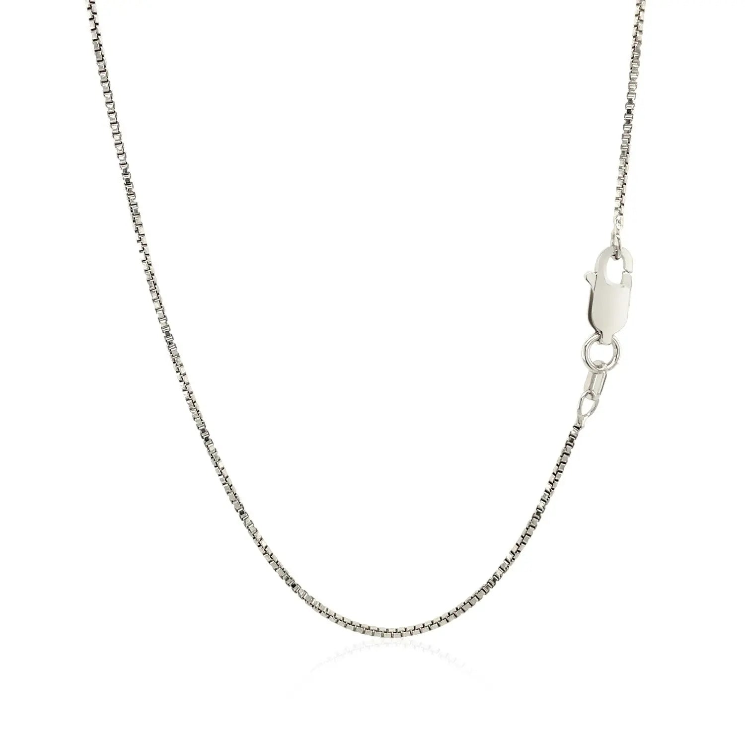 Sterling Silver Rhodium Plated Box Chain (1.10 mm) RCJ