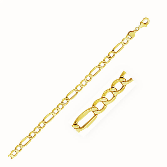 10k Yellow Gold Lite Figaro Chain (6.60 mm)Monde Trend