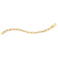 14k Yellow Gold MOP Paperclip Gem Link Bracelet (7.00 mm) RCJ