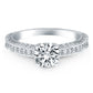 14k White Gold Diamond Micropave Milgrain Engagement RingMonde Trend