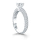 14k White Gold Diamond Micropave Milgrain Engagement RingMonde Trend