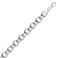 Sterling Silver Rolo Style Polished Charm Bracelet with Rhodium Plating (8.15 mm) RCJ