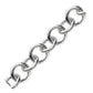 Sterling Silver Rolo Style Polished Charm Bracelet with Rhodium Plating (8.15 mm) RCJ