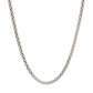 Rhodium Plated 2.5mm Sterling Silver Popcorn Style Chain (2.50 mm) RCJ